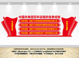 共青团文化墙展板