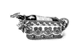 红酒 素描 插画