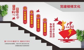 四个自信党建楼梯文化