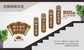 读书学习校园楼梯文化墙