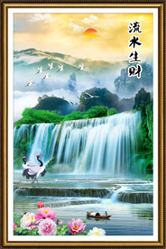 竖幅山水画