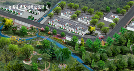 乡村广场 效果图  农村节点