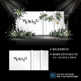 小香风水晶婚礼背景