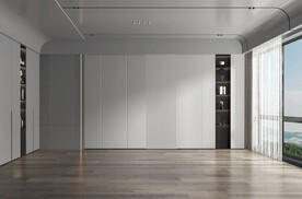 现代卧室 空场景 