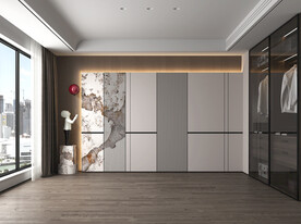 现代卧室 空场景 卧室背景 