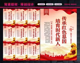 传承红色基因展板