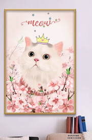 大眼萌宠猫咪装饰画