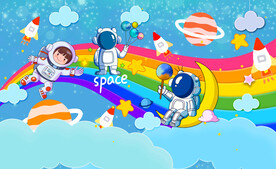 卡通宇航员太空人