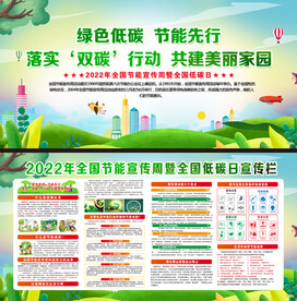 2022节能宣传周低碳日展板