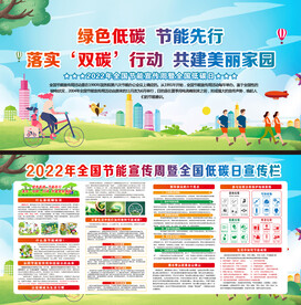 2022节能宣传周低碳日展板