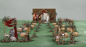 美式乡村婚礼仪式区