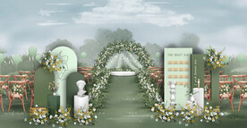 户外婚礼仪式区