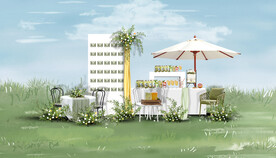 户外婚礼甜品区