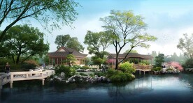 古建游园效果图