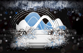 白蓝婚礼仪式区效果图