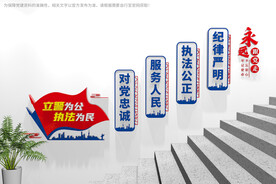 派出所楼梯文化墙