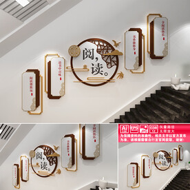 阅读楼道文化墙