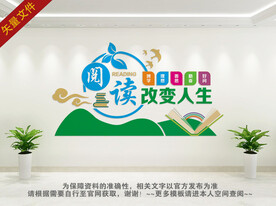图书馆 阅读室文化墙