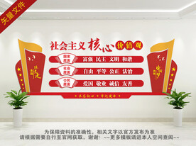 社会主义核心价值观文化墙