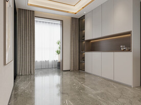 现代极简 轻奢餐厅 空场景