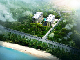 海景多层住宅公寓鸟瞰图