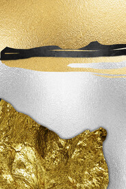 轻奢装饰画 金银抽象画