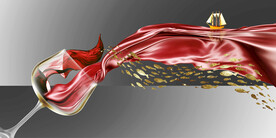 轻奢装饰画 红酒杯