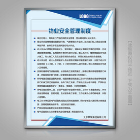 物业消防安全管理制度牌海报展板