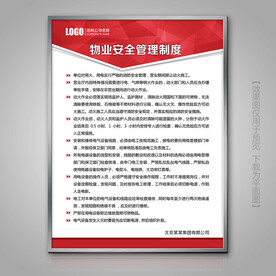 物业消防安全管理制度标牌挂画