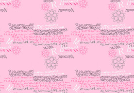 数码英文小花图案