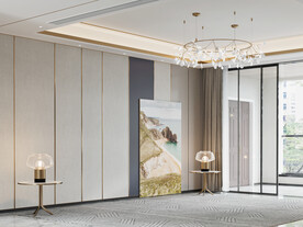 现代极简 轻奢客厅 空场景