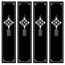 高清分层透明底推拉门打印图