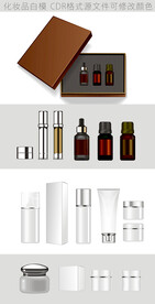化妆品包装白模 cdr格式