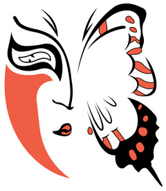 数码蝴蝶花脸裁片