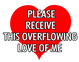 数码爱心英文裁片