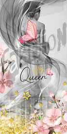 时尚女王蝴蝶星星装饰画玄关