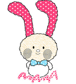 数码裁片卡通兔子