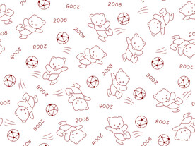 数码卡通熊足球