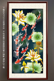 高清玄关九鱼图