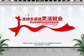 多渠道灵活就业文化墙