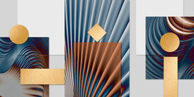 轻奢装饰画 几何抽象图