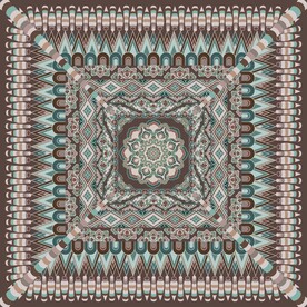 敦煌莫高窟盛唐团花纹藻井图案