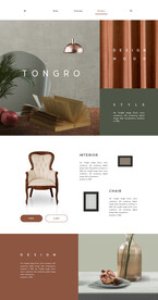 英文家具家居网站设计psd文件