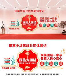 民族团结文化墙设计