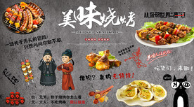 烧烤背景墙