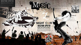 摇滚餐厅酒吧背景墙