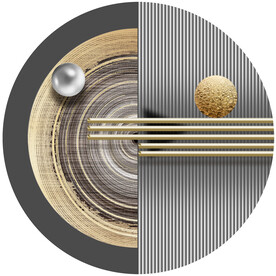 轻奢装饰画 圆形抽象线条