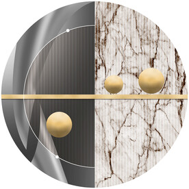 轻奢装饰画 圆形大理石纹