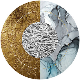 轻奢装饰画 圆形大理石纹