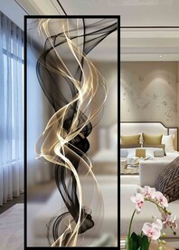 高清分层透明底屏风玻璃打印图